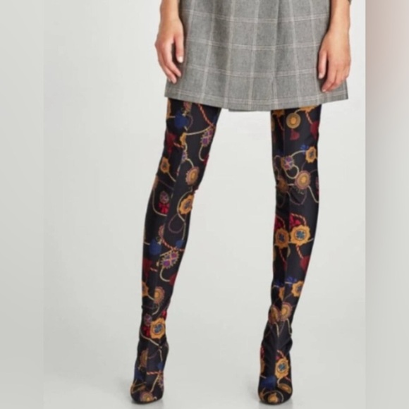 Gorgeous Over The Knee Print Boots - Picture 2 of 10